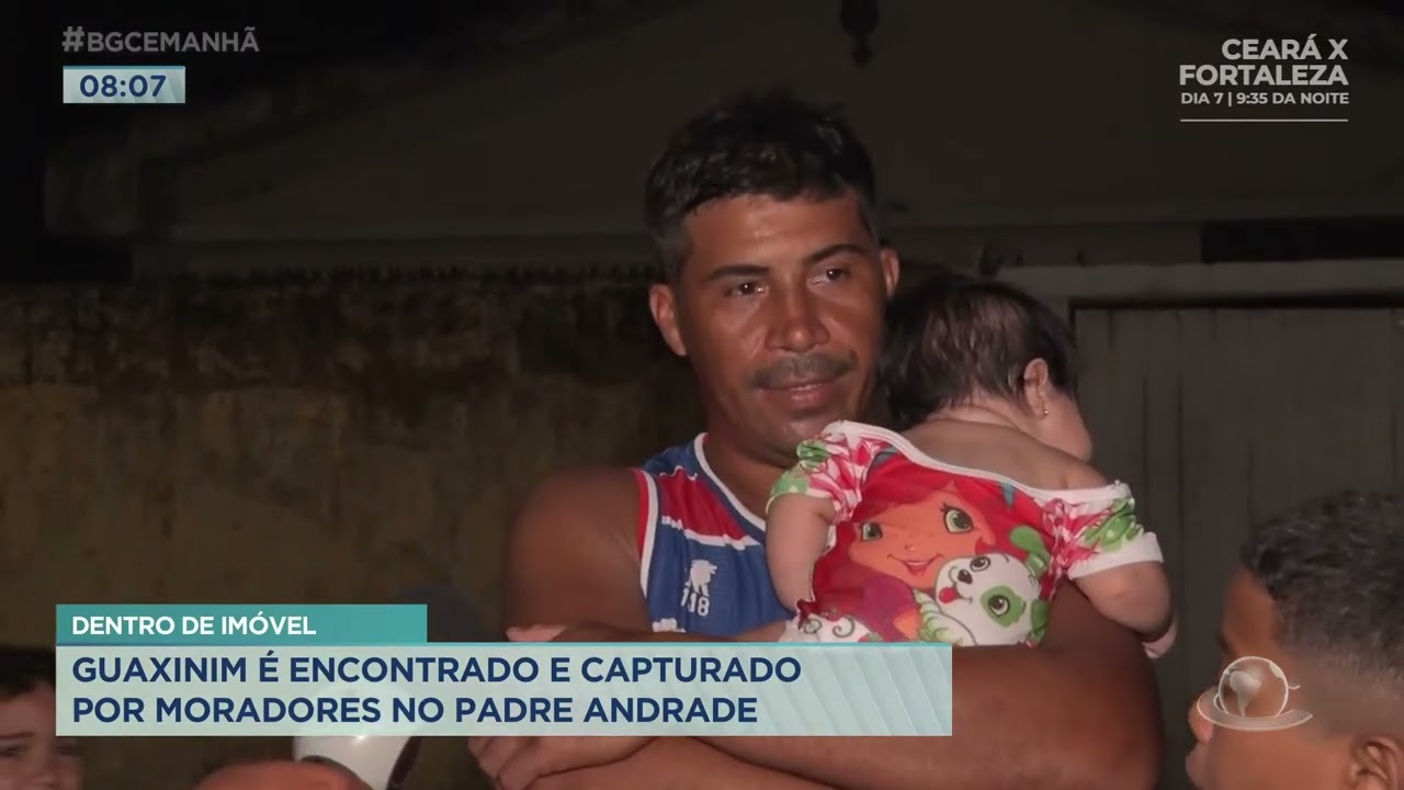 Dentro de imóvel: guaxinim é encontrado e capturado por moradores no Padre Andrade