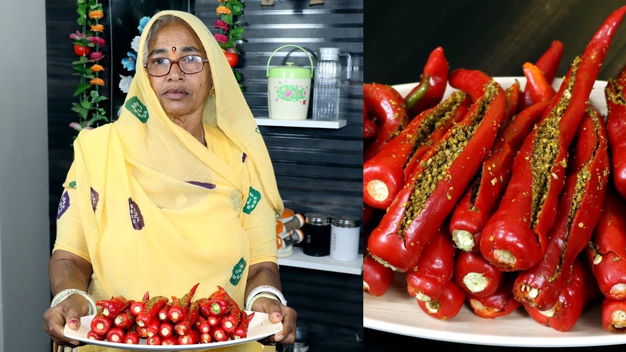 Lal Mirch ka Achaar | मथानिया की लाल मिर्च का राजस्थानी आचार | Stuffed Red Chilli Pickle