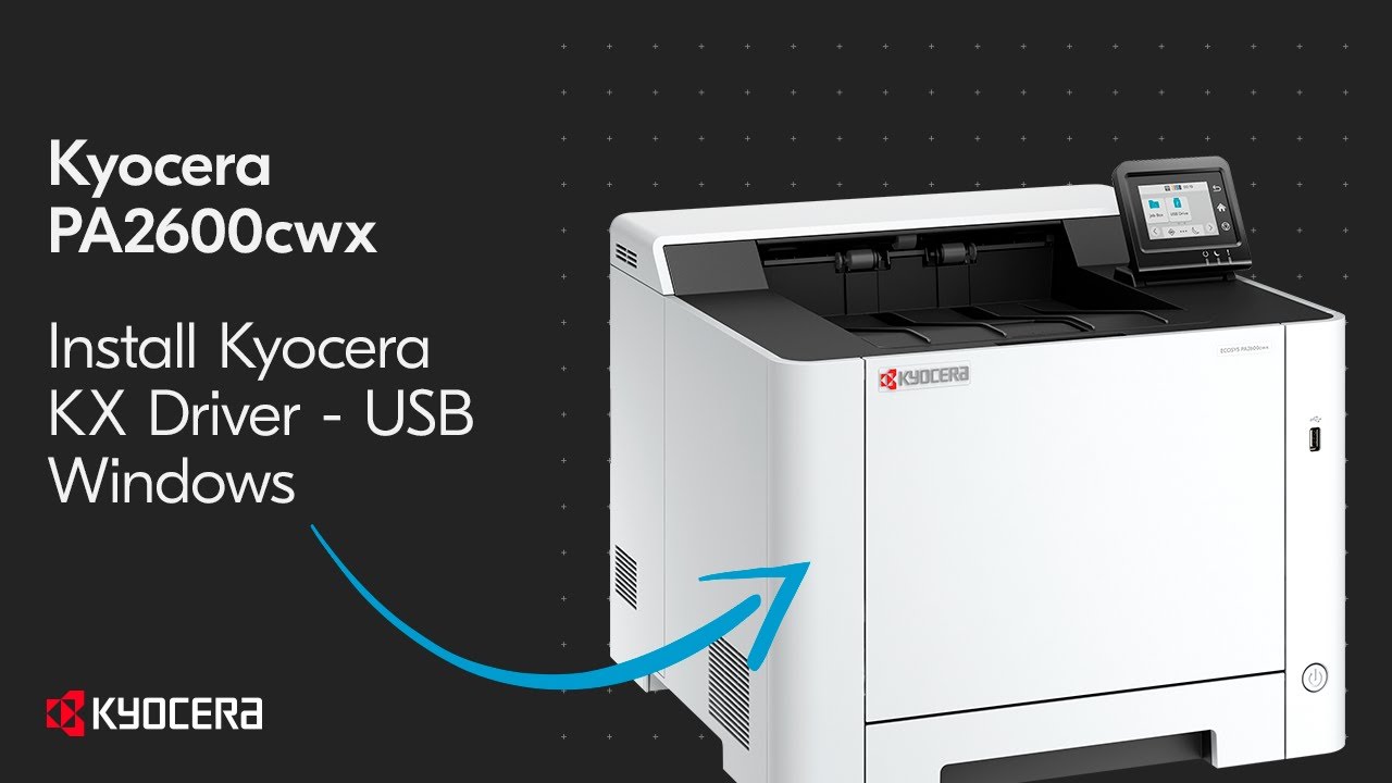 Kyocera PA2600cwx Download and Install KX Driver Via USB