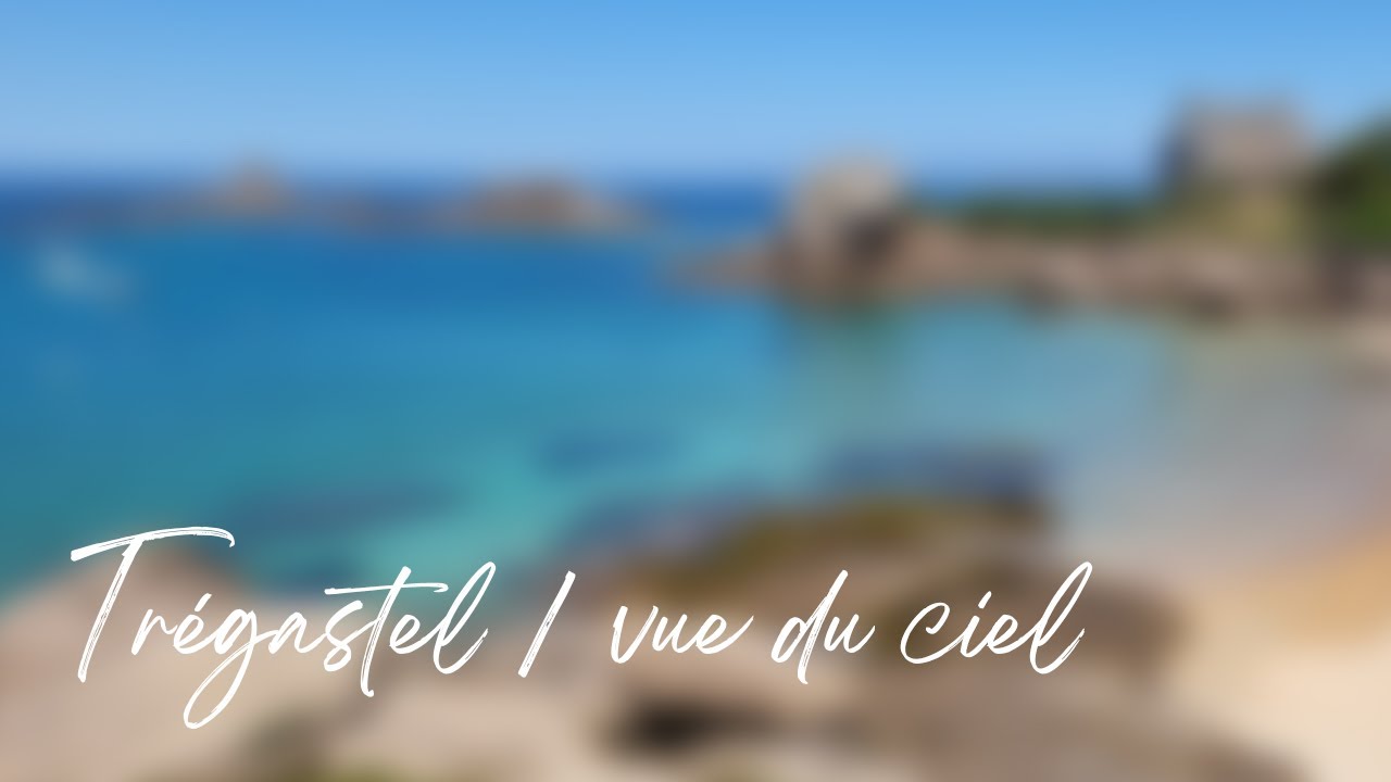 BRETAGNE / TRÉGASTEL VUE DU CIEL.