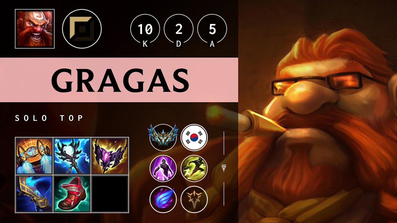 Gragas Top vs Fiora - KR Challenger Patch 25.12