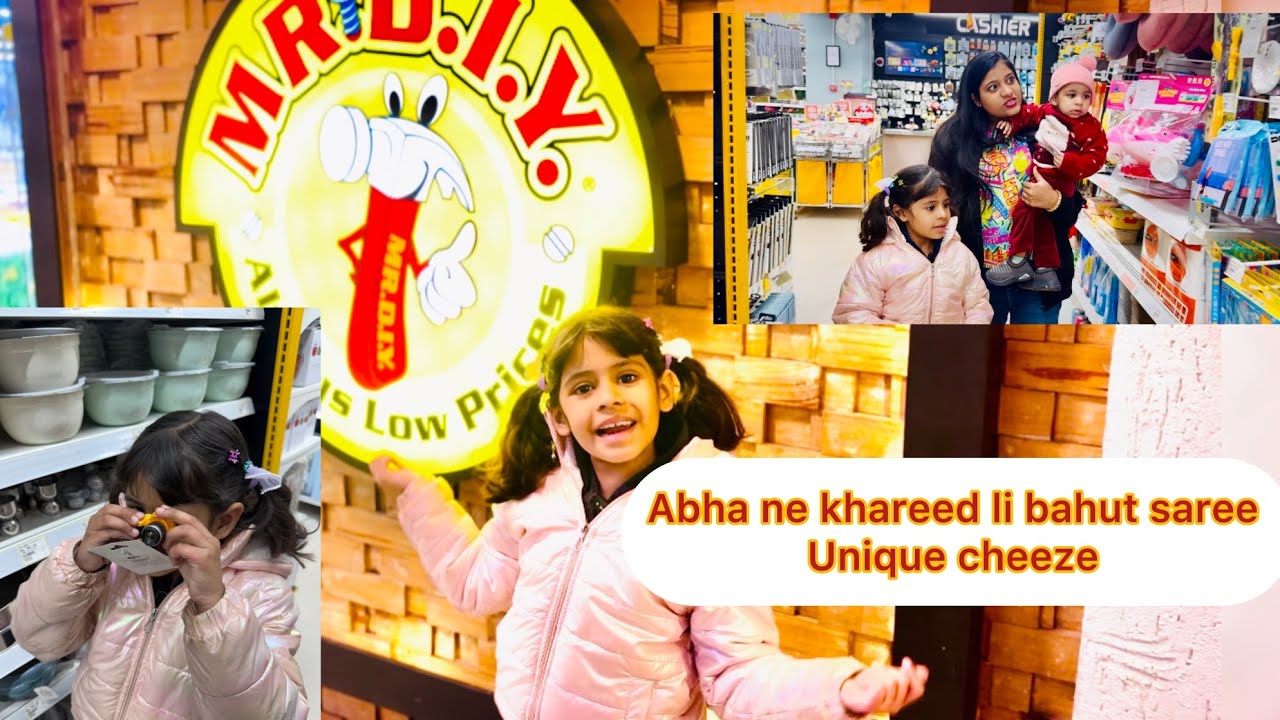 Abha ne khareed li unique cheeze mr. DIY se 😱shopping vlog / challenge mr.diy @abhawithmumma 