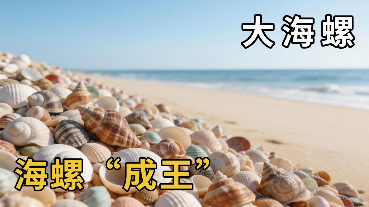 退潮後的海螺“成王”了，個個奇形怪狀體型超大，趕海越撿越刺激！