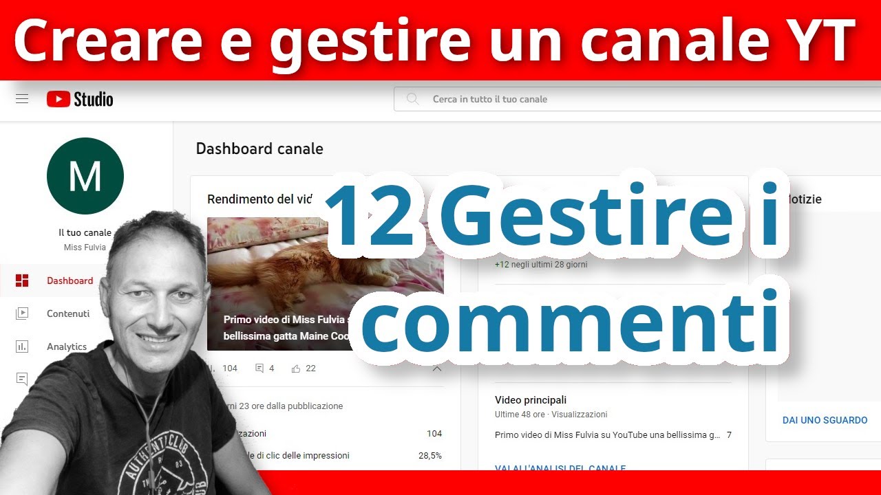 12 Come gestire i commenti ricevuti sui video del Canale YouTube |AssMaggiolina| Daniele Castelletti