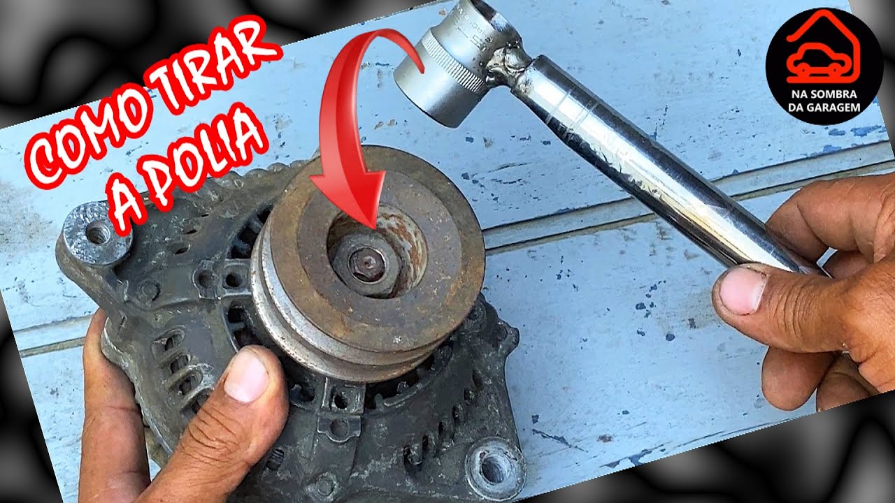 RETIRANDO A POLIA DO ALTERNADOR DA TOYOTA HILUX SW4 ANTIGA COM FERRAMENTA CASEIRA