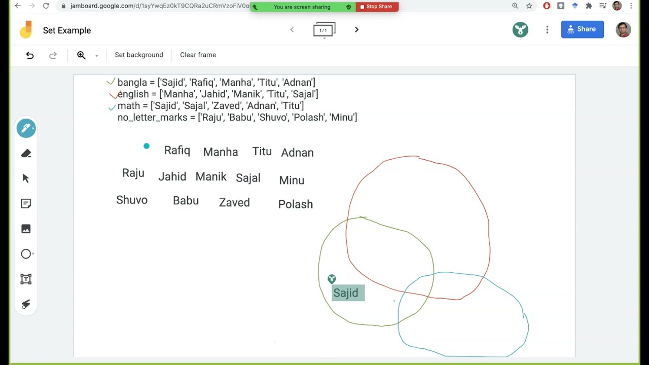 12. Python for Kids in Bangla: Use of Set operations | Real-life example | Find the best student!