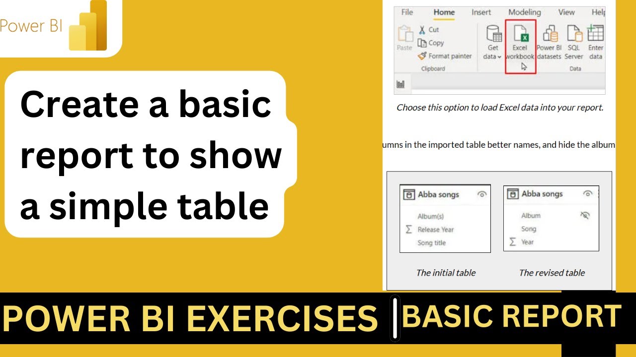How To Create a basic report to show a simple table