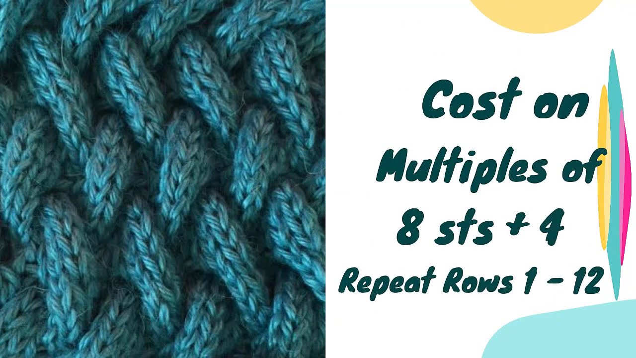 Knitting BASKET CABLE Stitch
