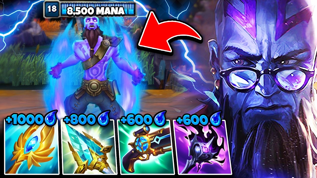 RYZE BUT I'M A MANA LORD AND MY SPELLS ARE UPGRADED! (8600 MANA BATTERY)