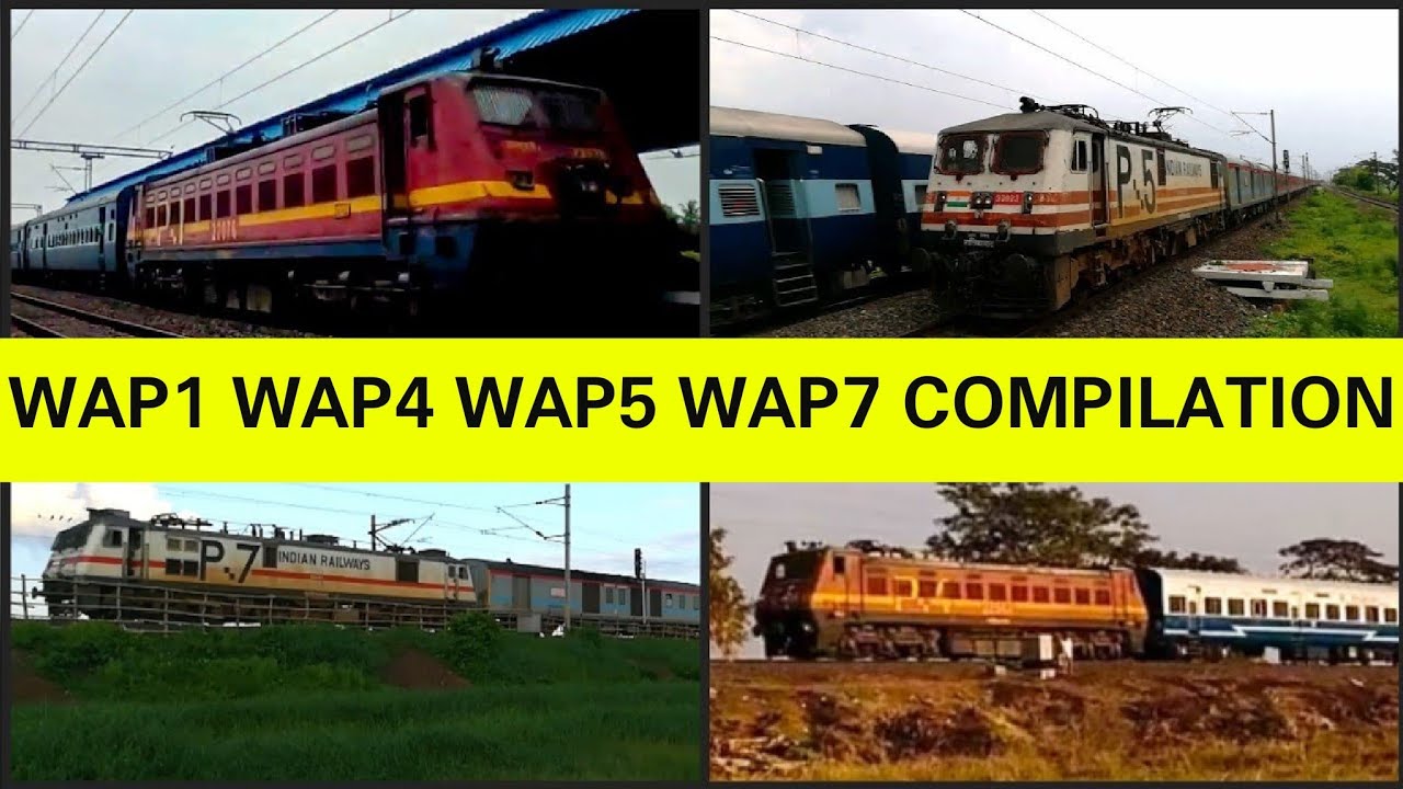 WAP1,WAP4,WAP5,WAP7 Loco Compilation of Indian Railways [Full HD]