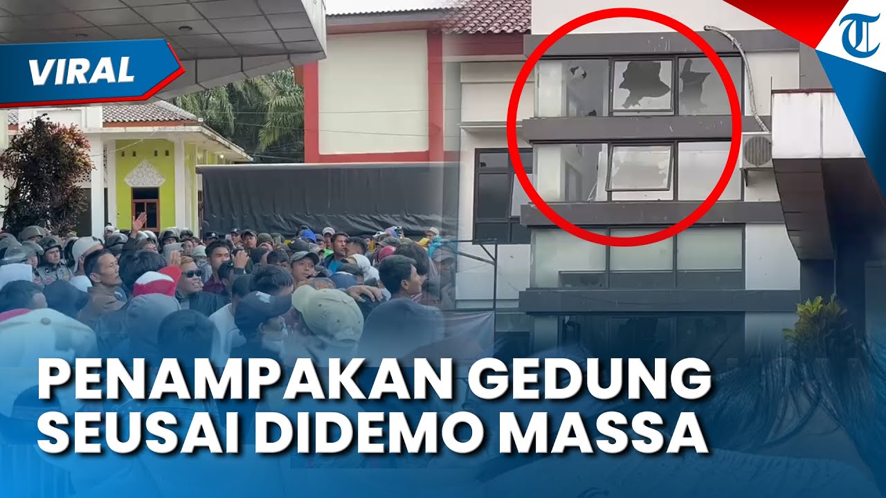 RUSAK PARAH! INI PENAMPAKAN Gedung Kantor Kecamatan Cigudeg seusai Digeruduk Massa Demo Tambang