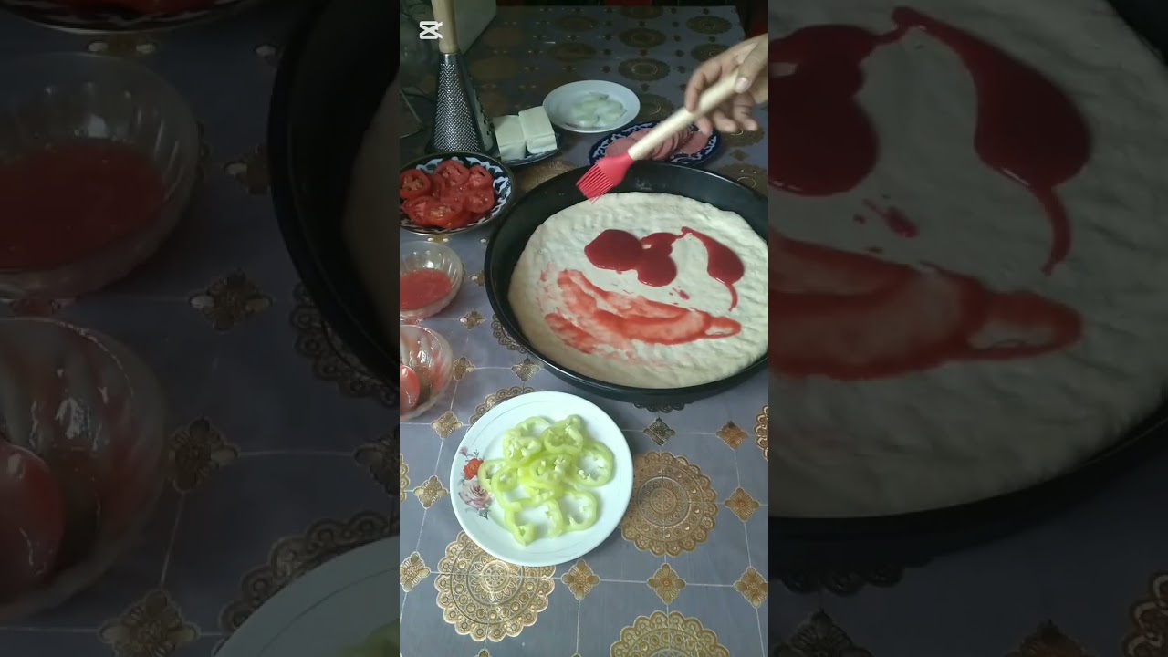 Damashniy pitsa tayyorlash#cookingchannel 