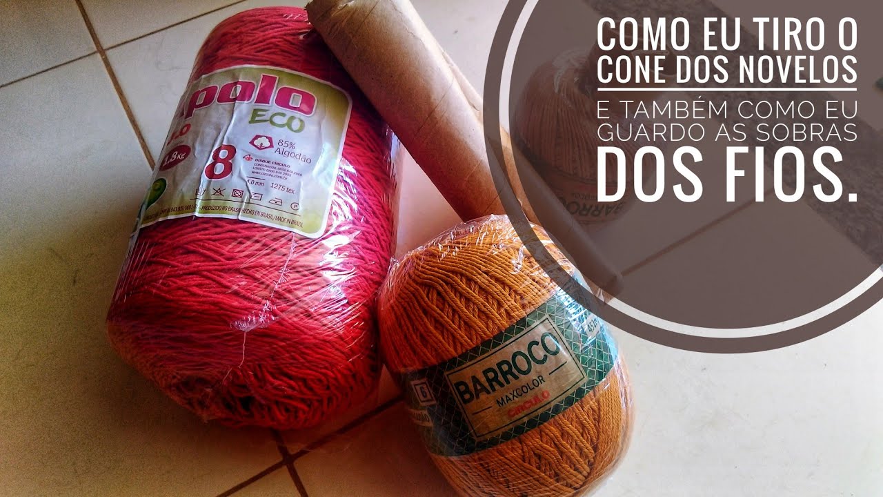 Dica de como eu guardo as sobras de fios e tiro o cone dos novelos ♥️espero que gostem