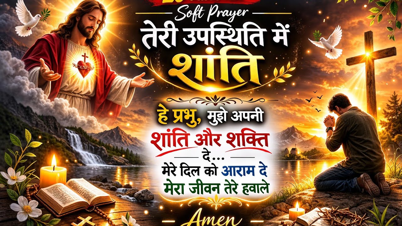 20 मिनट की Soft Prayer🙏 तेरी उपस्थिति में गहरी शांति पाएँ#yeshubhajan#yashu#yeshu#prayer@ThanksYeshu