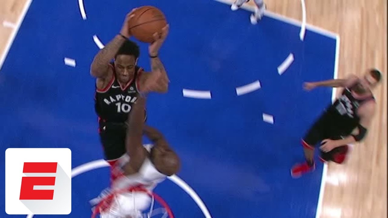 DeMar DeRozan's absurd coast-to-coast dunk/and-1 gives Raptors lead with 4.6 seconds left | ESPN