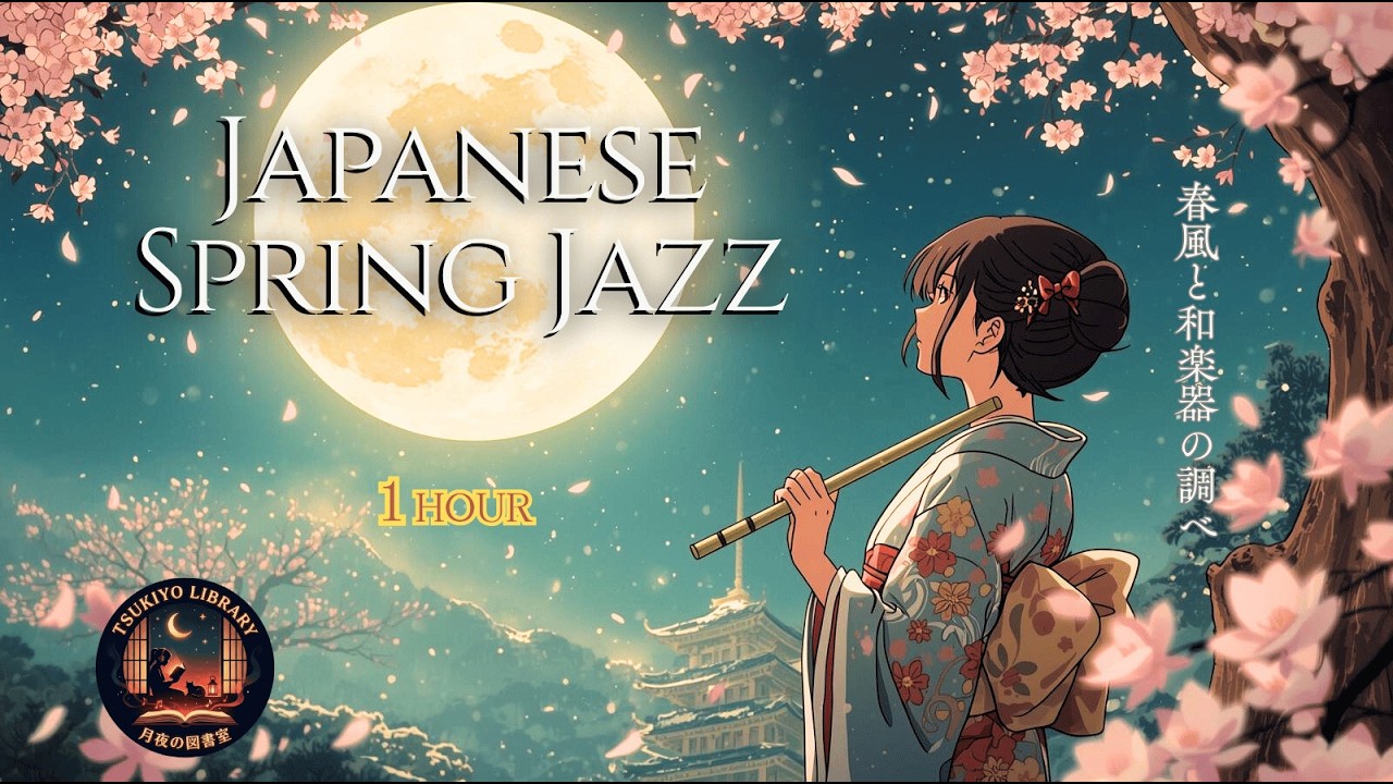 Japanese Spring Jazz & Shamisen 🌸 Relaxing BGM for Work & Study | 春の和風ジャズ - 三味線と尺八