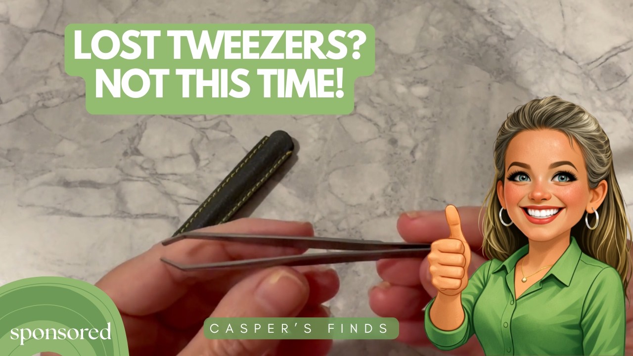 Slanted Tweezers in Leather Case - Made in Solingen Germany