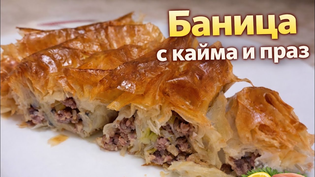 Баница с праз и кайма 