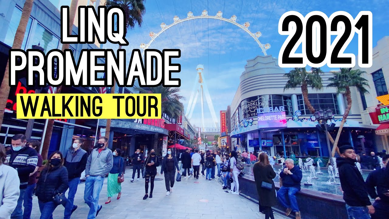 LINQ PROMENADE LAS VEGAS WALKING TOUR - Saturday Foot Traffic