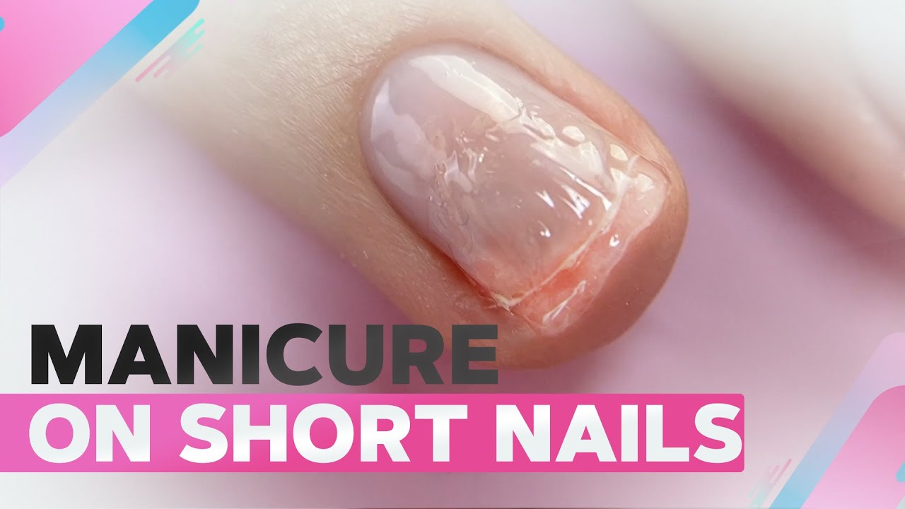 Manicure on Short Nails | Sealing the Tips | Soft Floral Nail Design