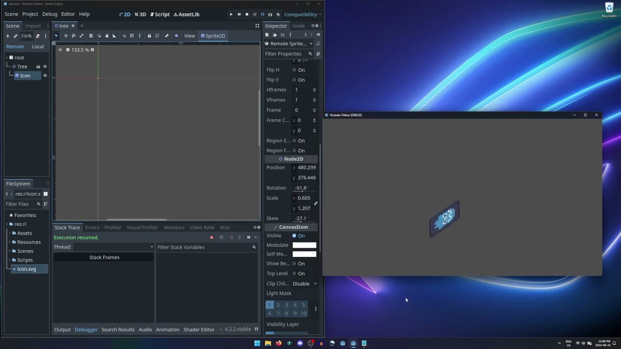 How to view the Remote Scene Tree in Godot