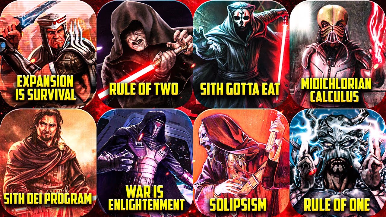 every sith lord & dark side philosophy explained