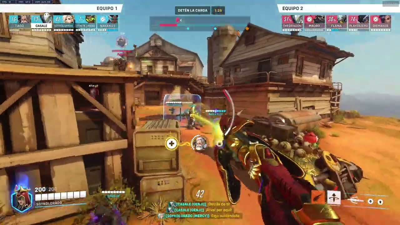 Overwatch 2 - Gameplay on Mercy -  Junkertown 03/07/23