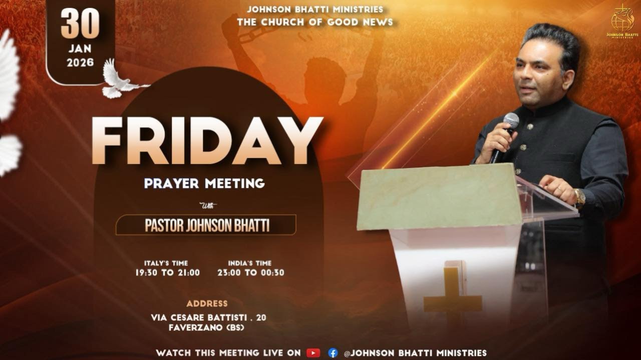 FRIDAY PRAYER MEETING (30/01/2026) JOHNSON BHATTI MINISTRIES