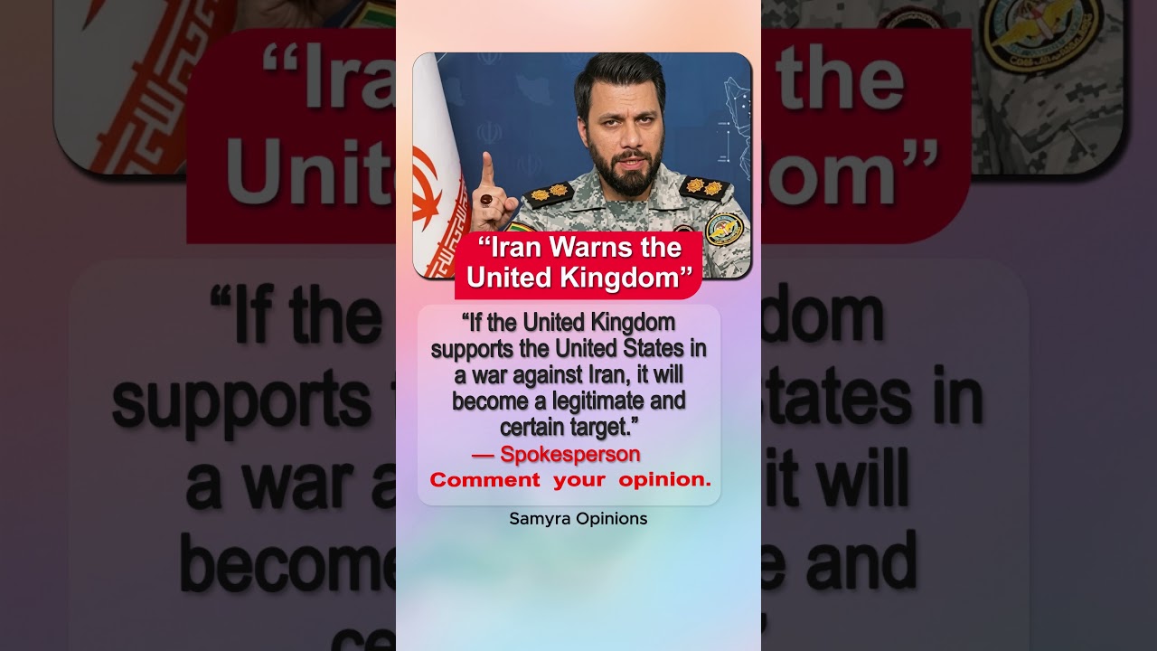 Iran Warns UK: Any Support for U.S. Military Action Will Have Consequences  #geopolitics