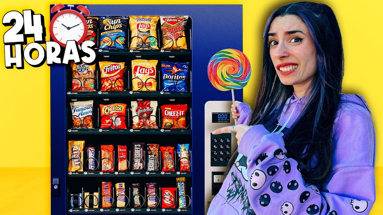 24 HORAS COMIENDO DE MAQUINAS EXPENDEDORAS