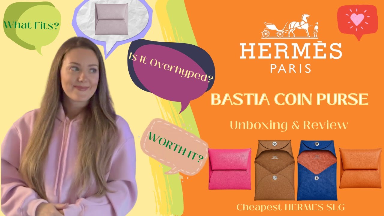 HERMES BASTIA COIN PURSE | UNBOXING & REVIEW: What Fits, PROS & CONS | vs LV Coin Purse | WORTH IT?🍊