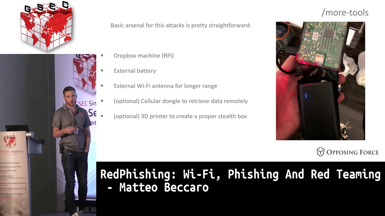 #HITBGSec 2018 COMMSEC: RedPhishing: Wi-Fi, Phishing And Red Teaming - Matteo Beccaro