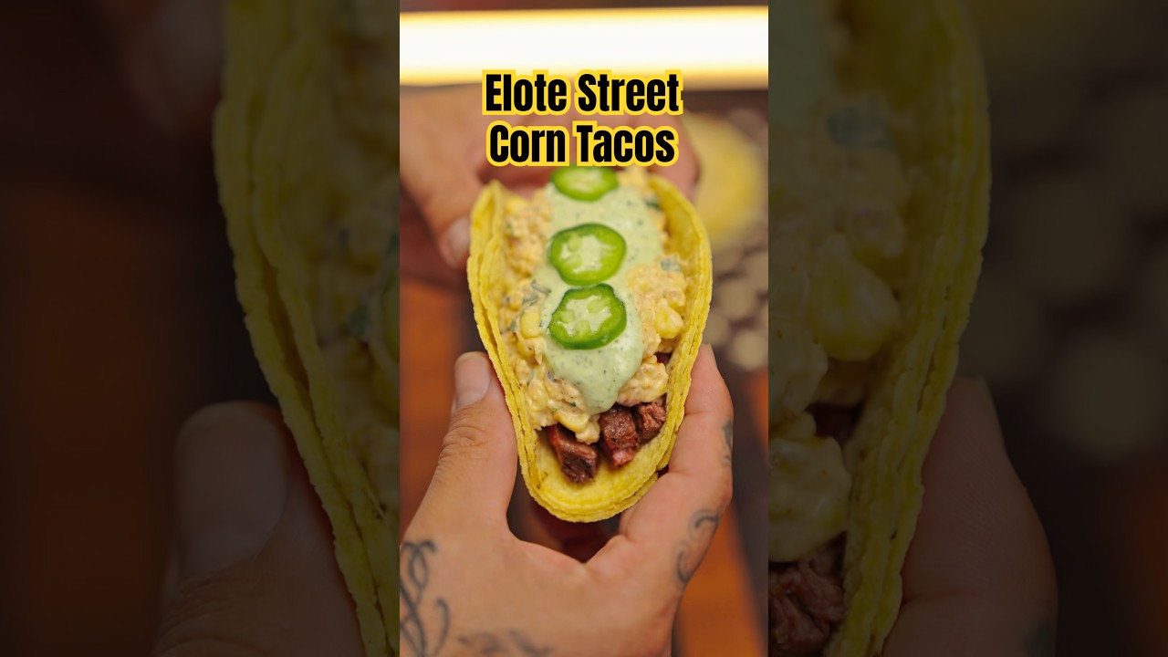 Elote Street Corn Tacos #millerlitepartner #streetcorn #elote #tacos #tftibbq #bbq #openfirecooking