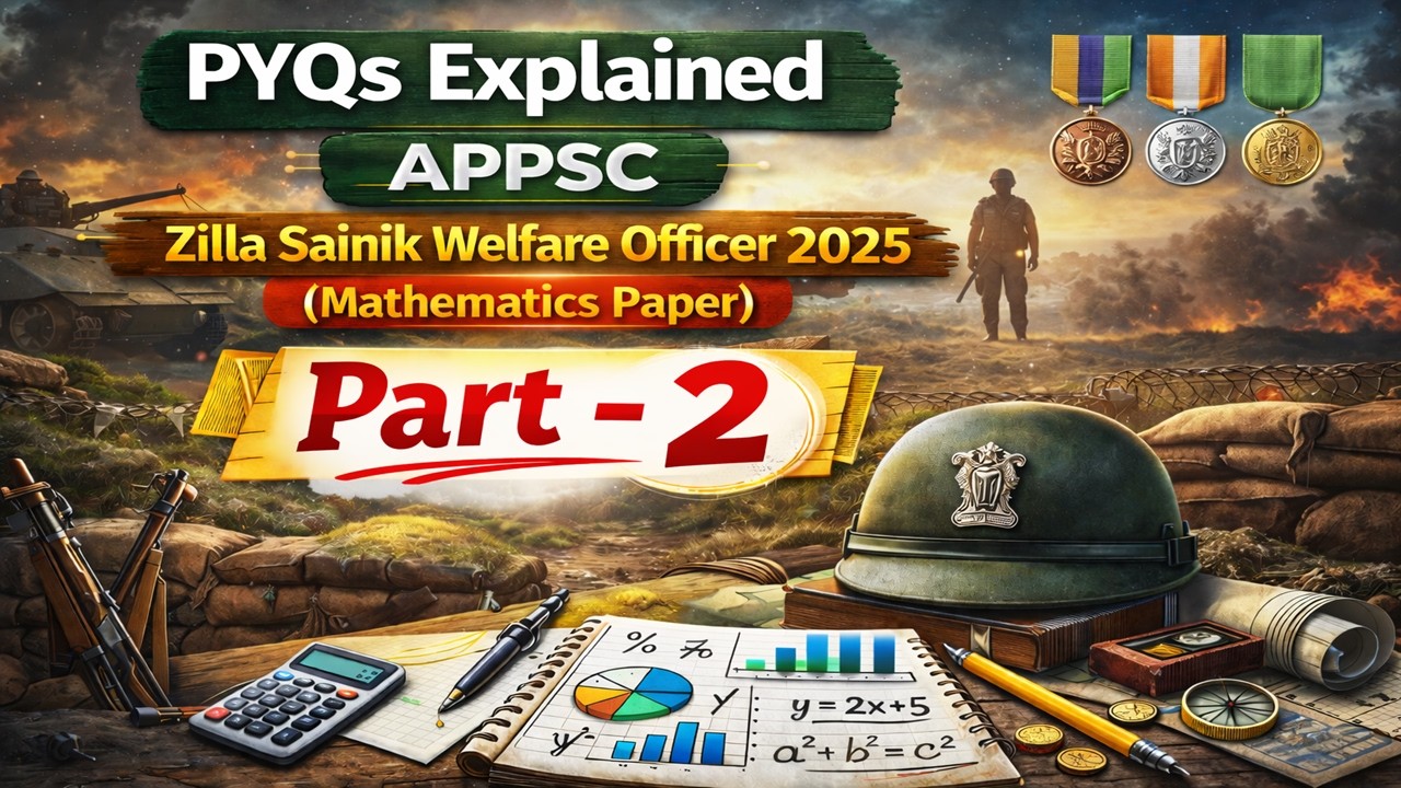 APPSC Zilla Sainik Welfare Officer|Mathematics||Part-2 @MathswithMani#appsc #sainikwelfarelatestnews