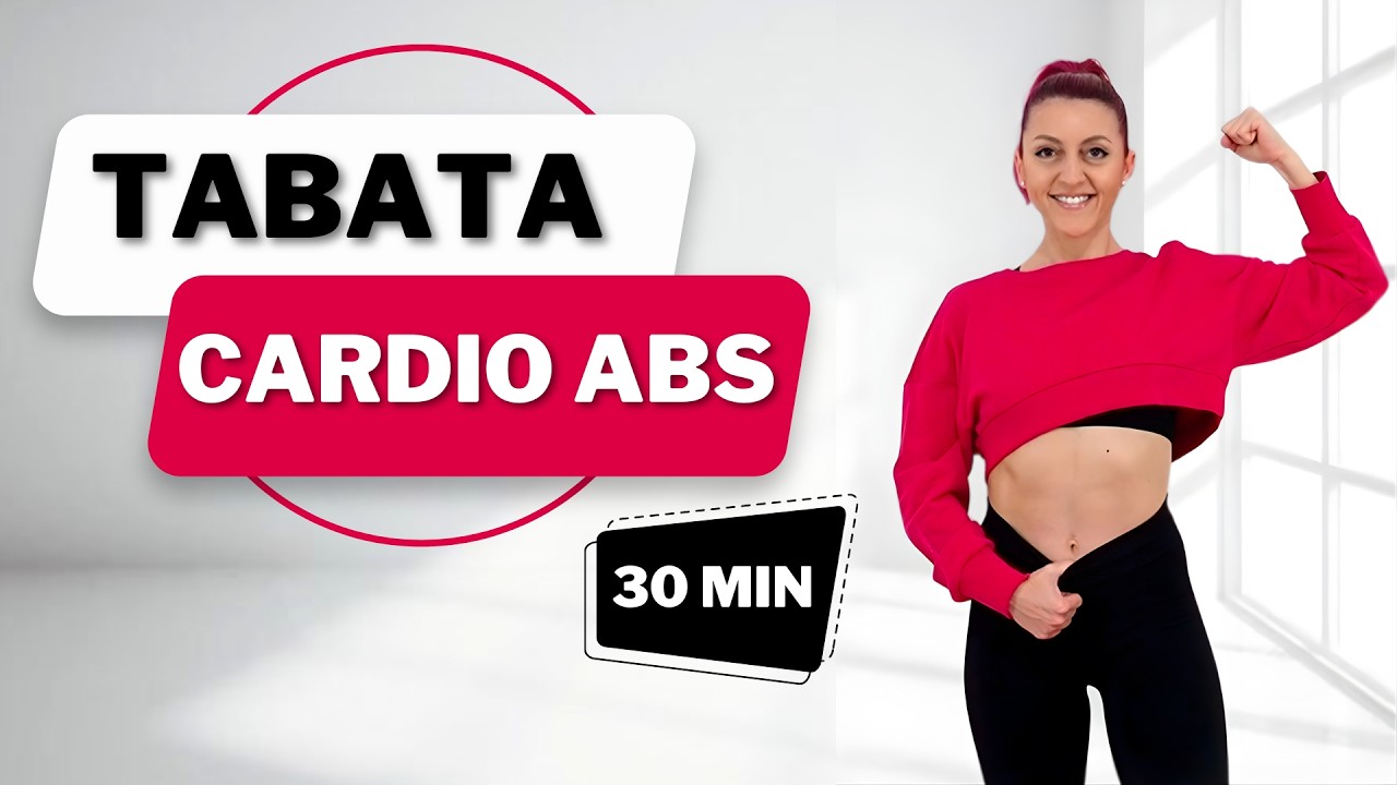 🔥30 Min TABATA CARDIO AEROBICS for Ab Lines, Small Waist & Flat Belly🔥KNEE FRIENDLY🔥NO JUMPING🔥