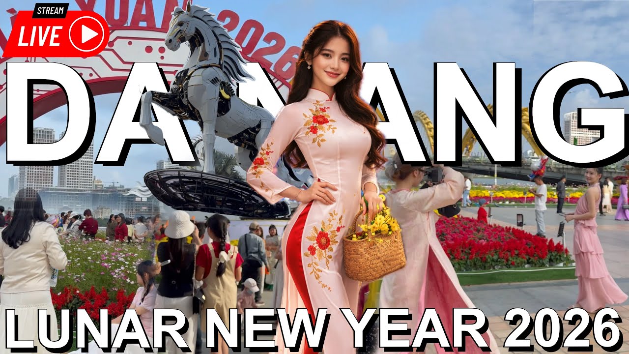 Vietnam Lunar New Year 2026 LIVE 🇻🇳 | Da Nang Street Scenes (4K)