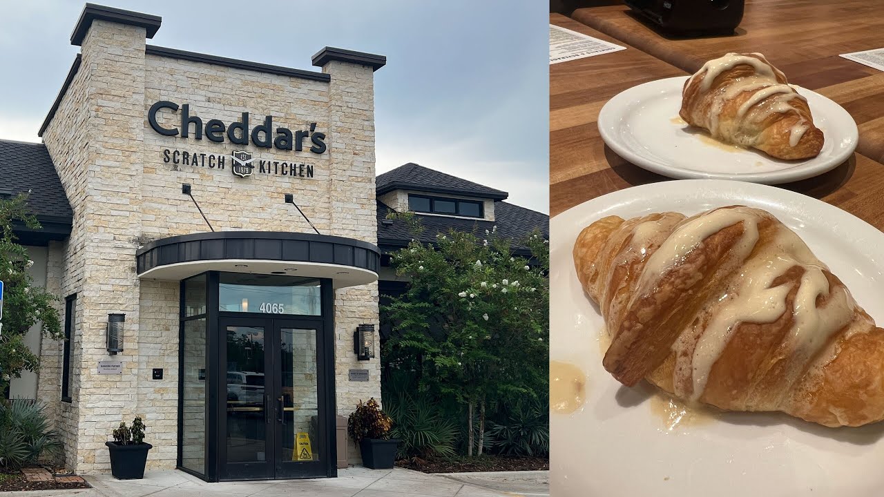 Eating at Cheddar's in Ocala, Florida | Amazing Croissants, Food, Cookie Dessert | Food in Ocala, FL