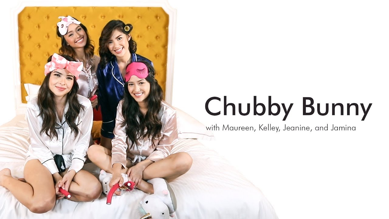 Chubby Bunny with Maureen, Kelley, Jeanine, and Jamina | iamClaire.
