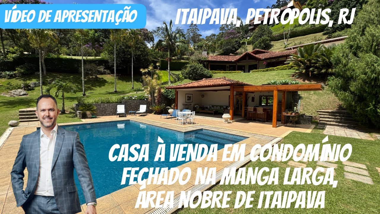 Casa charmosa à venda em condomínio na Manga Larga, Itaipava, RJ | vídeo de apresentação