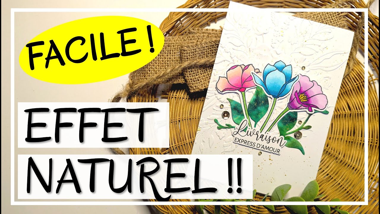 UN EFFET NATUREL FACILE !! AVEC DES FEUTRES ! Tuto carterie DIY Scrapbooking