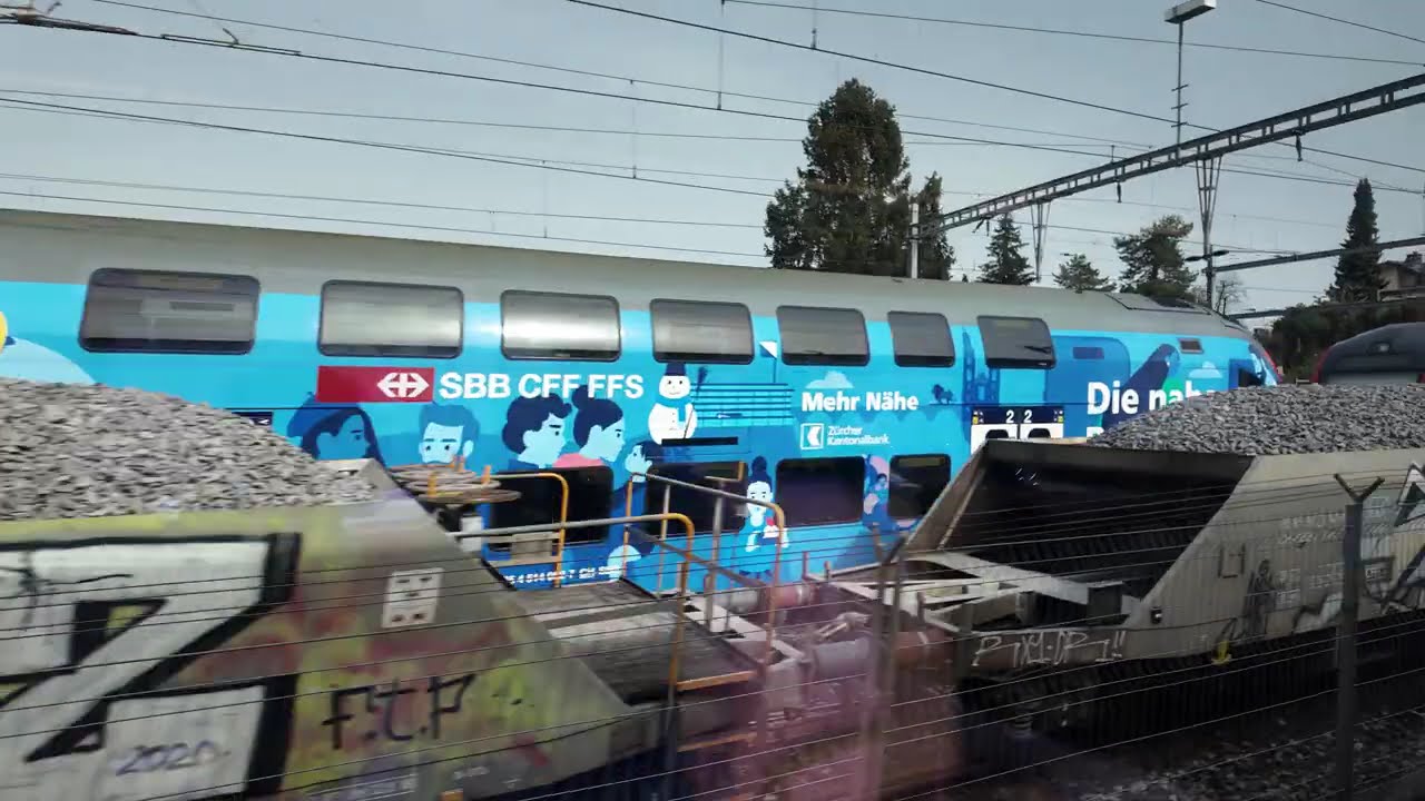 Swiss train  travel trip from Zurich to Chur Dji pro combo  4K