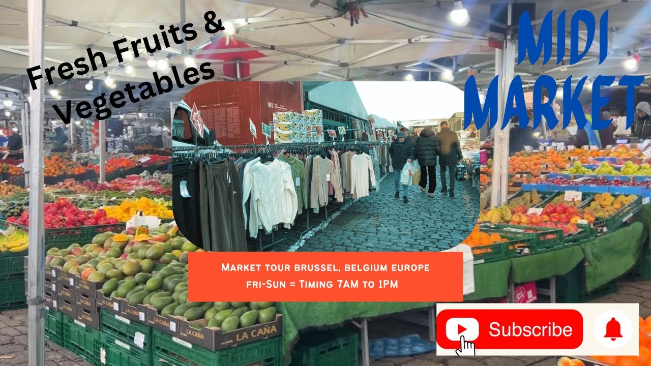 Brussels &ldquo;Midi Market&rdquo;- The cheapest market in brussels, Belgium🇧🇪  #belgiumlife #cheapest #market