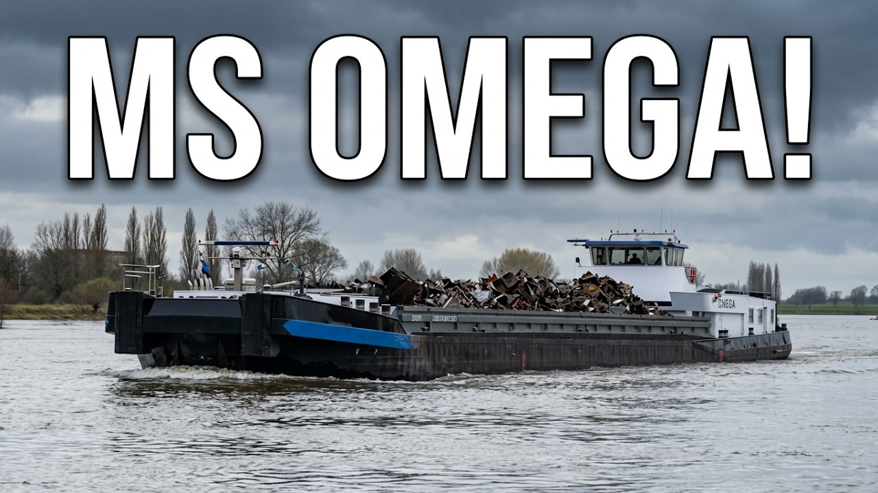 ⚓ Vrachtschip Ms OMEGA: Varen tijdens Storm op de IJssel
