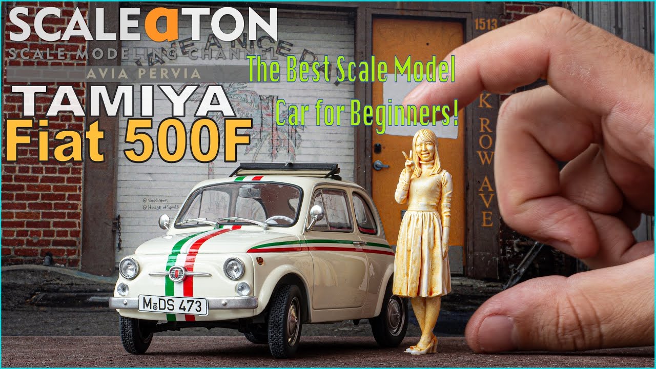 Модель автомобиля Tamiya Fiat 500F в масштабе 1/24