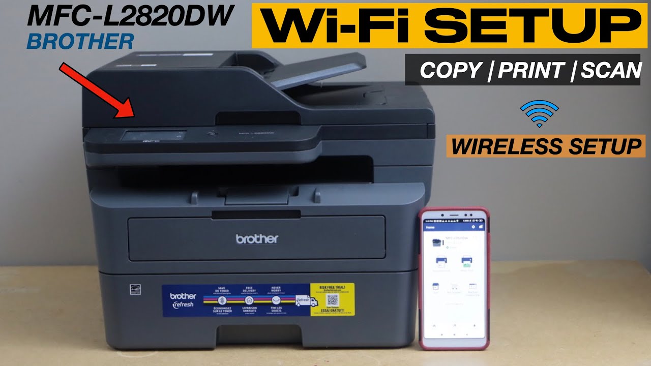 Brother MFC-L2820dw WiFi Setup, Brother Mobile Connect App, Wireless setup !!
