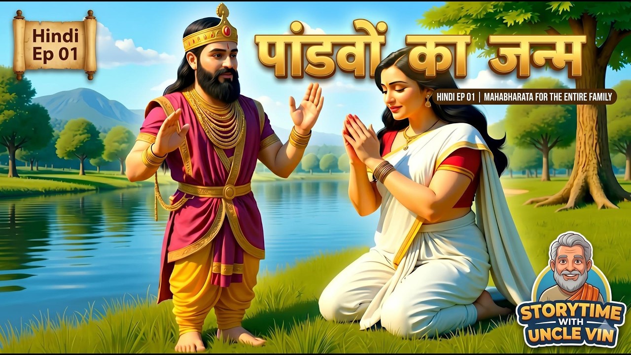 महाभारत बच्चों के लिए Ep 01 - पांडवों का जन्म | Mahabharata for Kids | Storytime With Uncle Vin