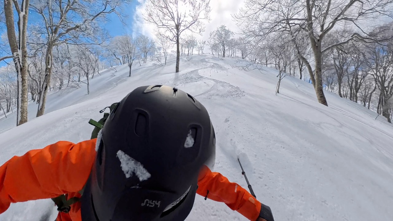 ラストパウダーな鍋倉山で山スキー