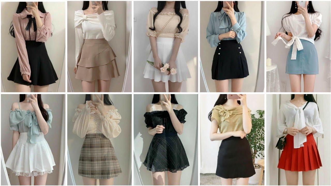 #2022 Korean #Outfits Ideas|Mini Skirt With Top Design|Korean Outfits|#Summer Outfits|#koreanoutfits