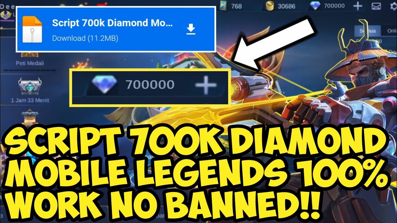 SCRIPT DIAMOND MOBILE LEGEND//500.000 DIAMOND//100% WORK