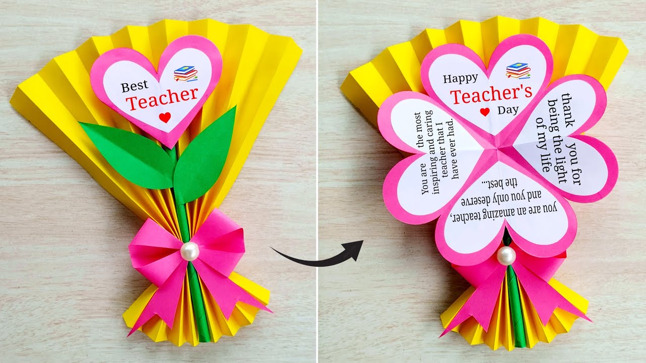 DIY Teacher's day pop-up card ideas || Happy teacher's day greetings card handmade